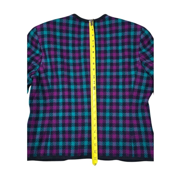 Pendleton Vintage Wool Blazer Womens Size 16 Blue Purple Button Up Jacket - Picture 8 of 12